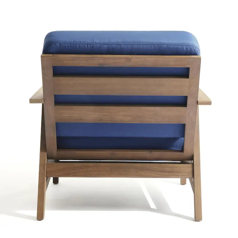 Jamie, lot de 2 fauteuils de club d'extérieur en bois d'acacia avec coussins, 31 po L.