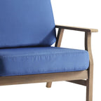 Jamie, lot de 2 fauteuils de club d'extérieur en bois d'acacia avec coussins, 31 po L.