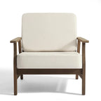 Jamie, lot de 2 fauteuils de club d'extérieur en bois d'acacia avec coussins, 31 po L.