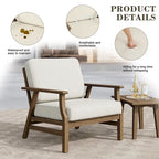 Jamie, lot de 2 fauteuils de club d'extérieur en bois d'acacia avec coussins, 31 po L.