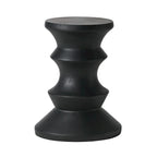 Table d'appoint en béton noir de 20 pouces, légère, moderne, intérieure/extérieure