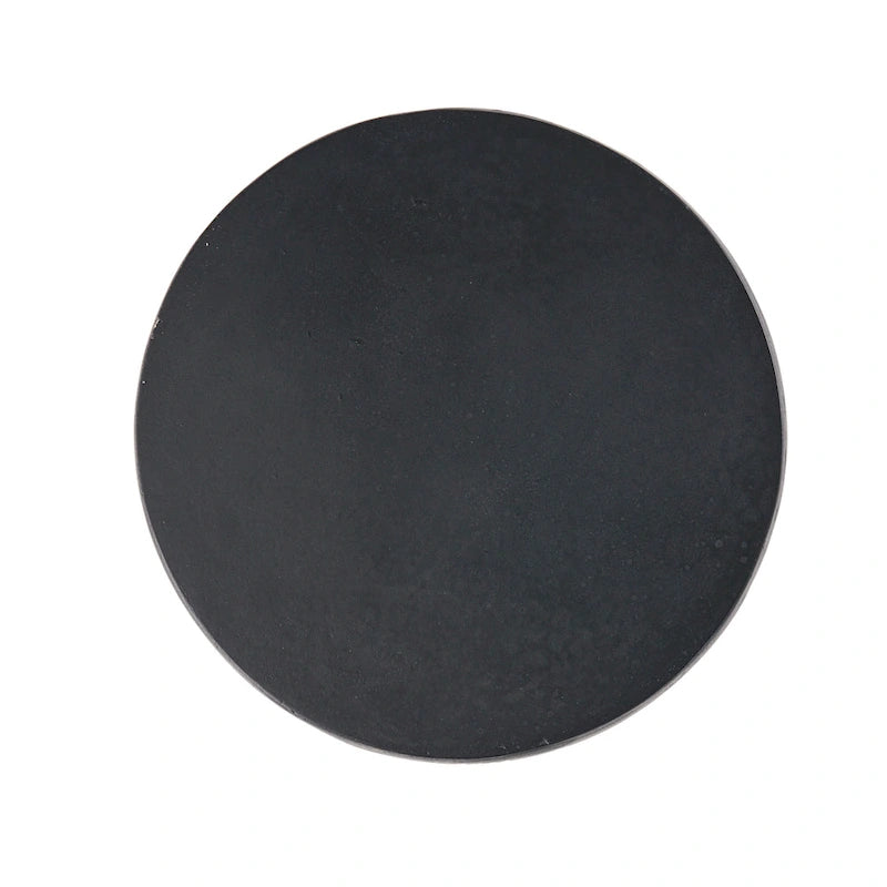 Table d'appoint en béton noir de 20 pouces, légère, moderne, intérieure/extérieure