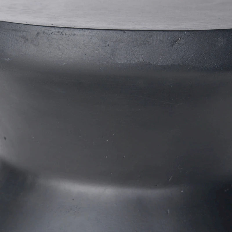 Table d'appoint en béton noir de 20 pouces, légère, moderne, intérieure/extérieure