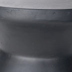 Table d'appoint en béton noir de 20 pouces, légère, moderne, intérieure/extérieure