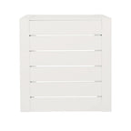 Table d'appoint Coral en aluminium, 24 pouces, métal blanc, design en C, extérieur