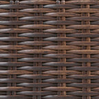 Ensemble de mobilier de patio 8 pièces avec table de rangement et fauteuils pivotants et à bascule en rotin, ensemble de conversation extérieur en osier pour jardin