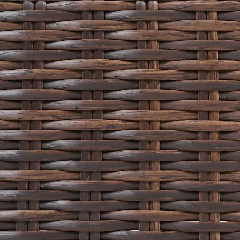 Ensemble de mobilier de patio 8 pièces avec table de rangement et fauteuils pivotants et à bascule en rotin, ensemble de conversation extérieur en osier pour jardin
