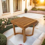 Table basse/d'appoint en bois d'acacia pour jardin, style moderne