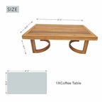 Table basse/d'appoint en bois d'acacia pour jardin, style moderne