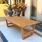 Table basse/d'appoint en bois d'acacia pour jardin, style moderne