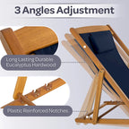 Chaise longue de plage Lavish Home – Chaise longue inclinable réglable en toile