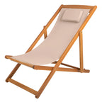 Chaise longue de plage Lavish Home – Chaise longue inclinable réglable en toile