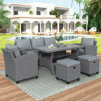 6-Piece Outdoor Rattan Wicker Set