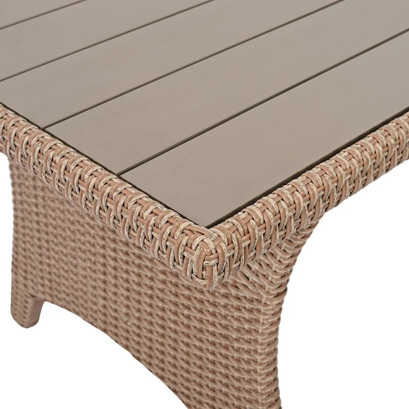 Ensemble de jardin en rotin de 6 pièces