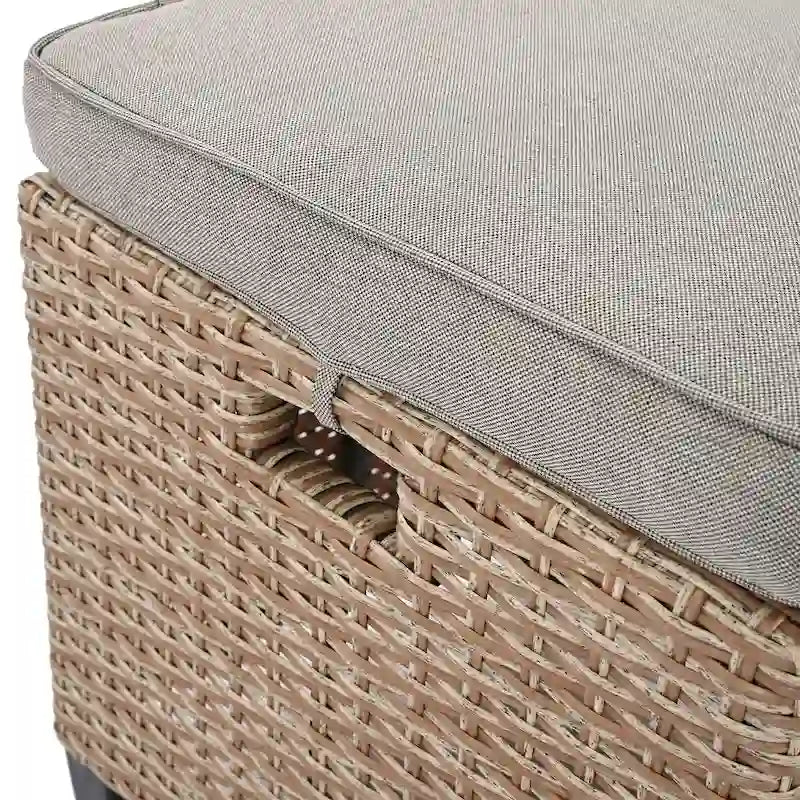 Ensemble de jardin en rotin de 6 pièces