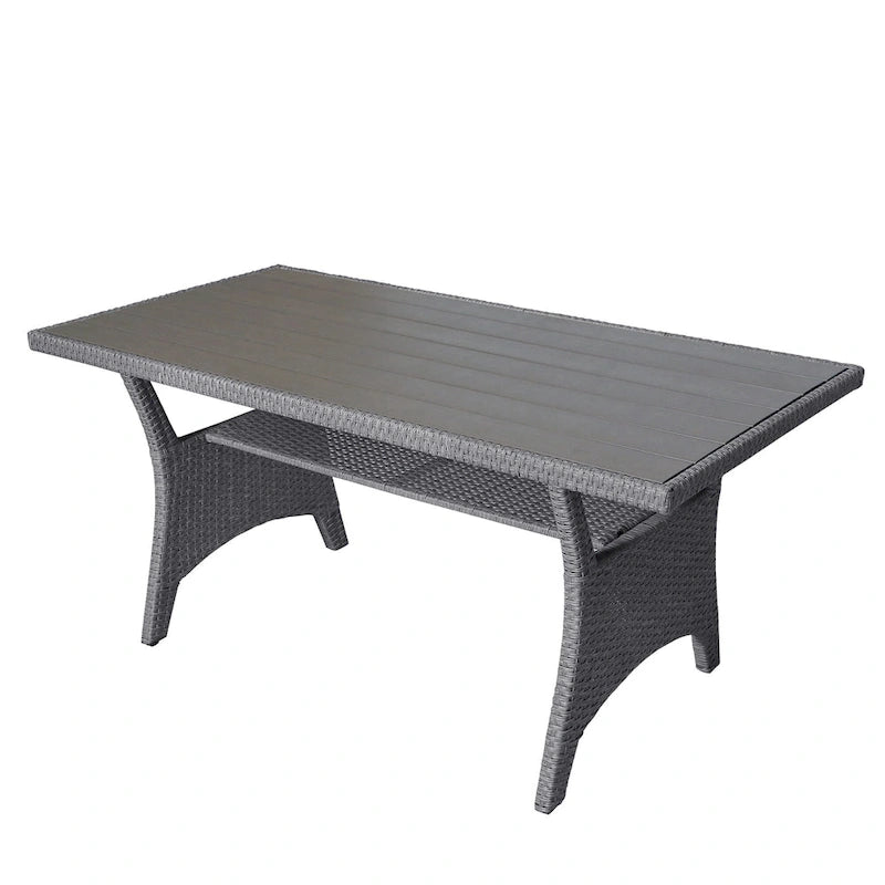 Ensemble de jardin en rotin de 6 pièces