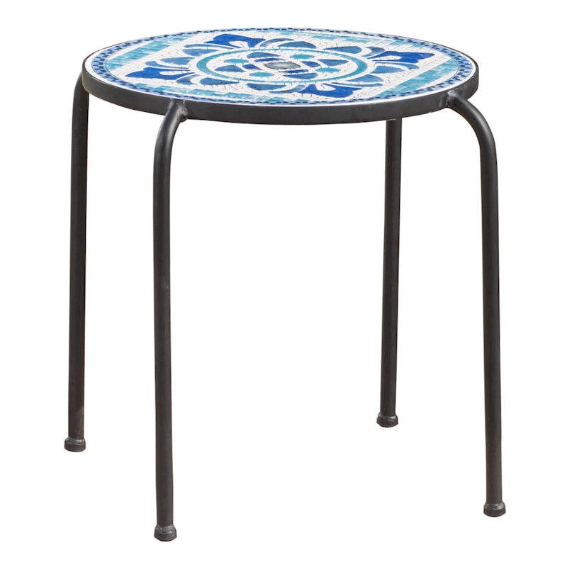 Charmante table d'appoint d'extérieur au design artistique et à la fonctionnalité pratique