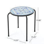 Charmante table d'appoint d'extérieur au design artistique et à la fonctionnalité pratique