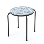 Charmante table d'appoint d'extérieur au design artistique et à la fonctionnalité pratique