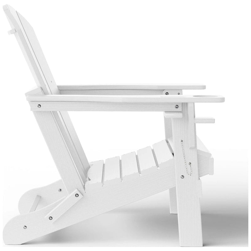 Chaise Adirondack d'extérieur Polytrends Alvaro avec porte-gobelet