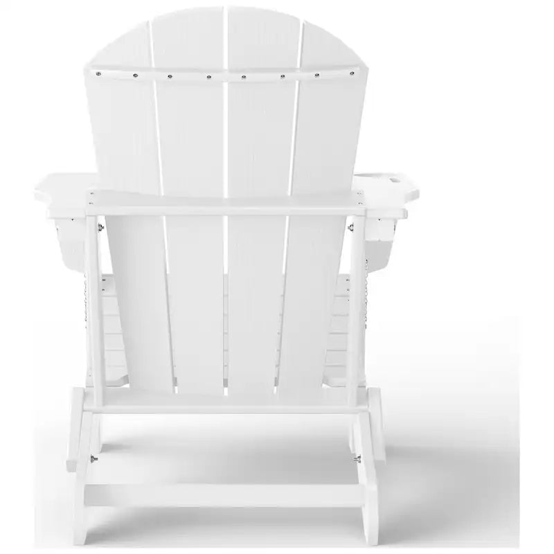 Chaise Adirondack d'extérieur Polytrends Alvaro avec porte-gobelet