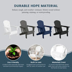 Chaise Adirondack d'extérieur Polytrends Alvaro avec porte-gobelet