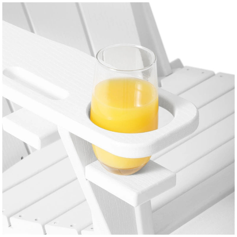 Chaise Adirondack d'extérieur Polytrends Alvaro avec porte-gobelet