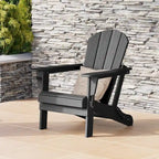 Chaise Adirondack d'extérieur Polytrends Alvaro avec porte-gobelet