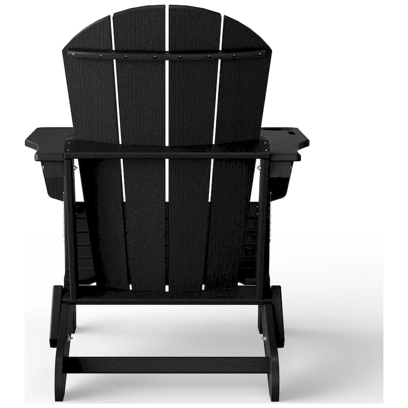 Chaise Adirondack d'extérieur Polytrends Alvaro avec porte-gobelet