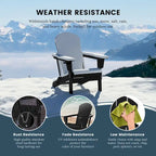 Chaise Adirondack d'extérieur Polytrends Alvaro avec porte-gobelet
