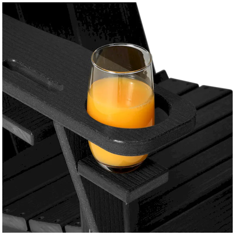 Chaise Adirondack d'extérieur Polytrends Alvaro avec porte-gobelet