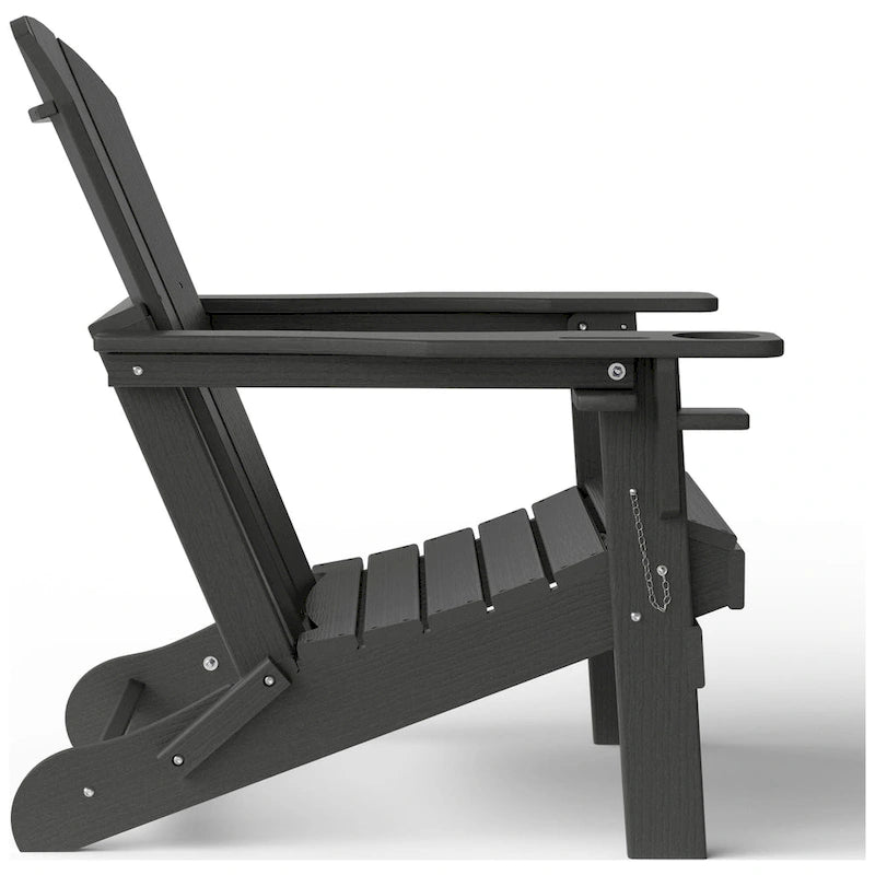 Chaise Adirondack d'extérieur Polytrends Alvaro avec porte-gobelet