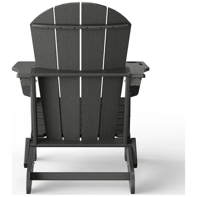 Chaise Adirondack d'extérieur Polytrends Alvaro avec porte-gobelet