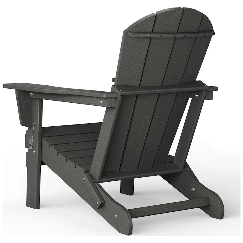 Chaise Adirondack d'extérieur Polytrends Alvaro avec porte-gobelet