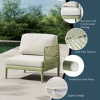 Sectionnel de patio extérieur Frond and Form 6 places avec coussins