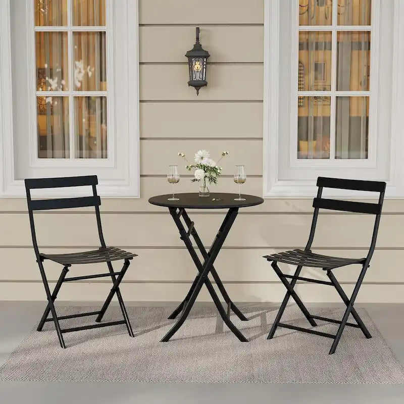 Ensemble bistro pliable pour terrasse extérieure, bar, jardin, arrière-cour