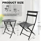 Ensemble bistro pliable pour terrasse extérieure, bar, jardin, arrière-cour