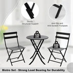 Ensemble bistro pliable pour terrasse extérieure, bar, jardin, arrière-cour