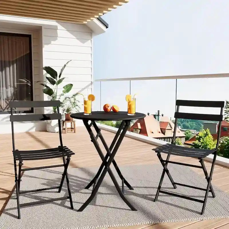 Ensemble bistro pliable pour terrasse extérieure, bar, jardin, arrière-cour
