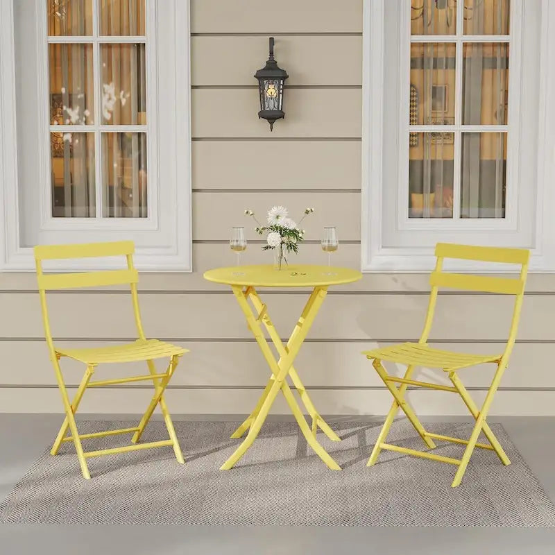 Ensemble bistro pliable pour terrasse extérieure, bar, jardin, arrière-cour