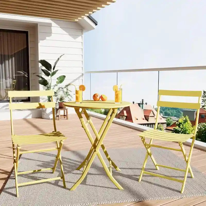 Ensemble bistro pliable pour terrasse extérieure, bar, jardin, arrière-cour