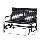 Banc à bascule en osier 2 places pour terrasse