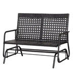 Banc à bascule en osier 2 places pour terrasse