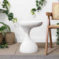 Table d'appoint Boracay 19.75 moderne minimaliste en résine pour intérieur/extérieur
