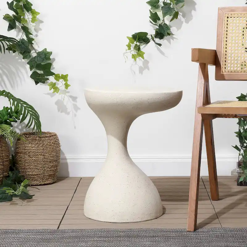 Boracay 19.75 Modern Minimalist Indoor/Outdoor Resin Drink Table