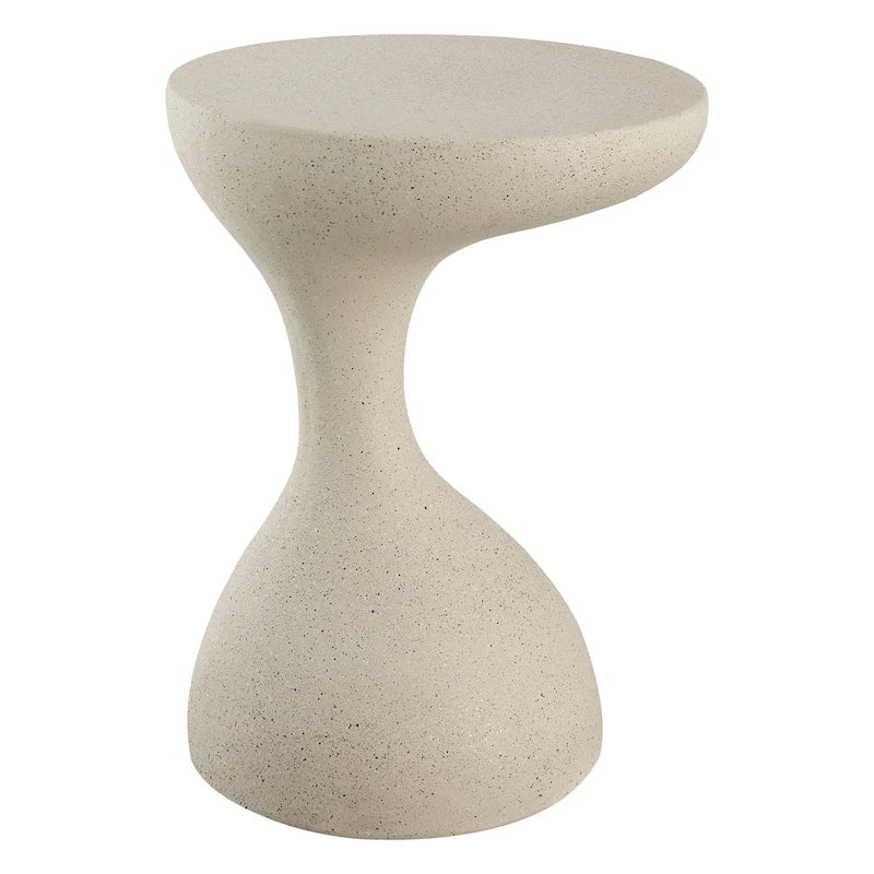 Table d'appoint Boracay 19.75 moderne minimaliste en résine pour intérieur/extérieur