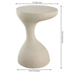 Table d'appoint Boracay 19.75 moderne minimaliste en résine pour intérieur/extérieur