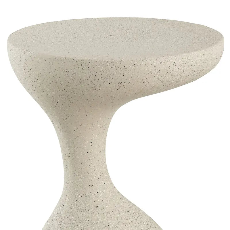 Table d'appoint Boracay 19.75 moderne minimaliste en résine pour intérieur/extérieur