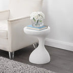 Table d'appoint Boracay 19.75 moderne minimaliste en résine pour intérieur/extérieur