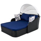 Lit de repos double d'extérieur avec auvent réglable